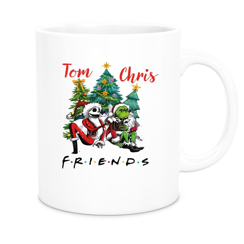 Tasse Wunschname Weihnachten Grinch Jack 6 Keramik Becher versch. Farben