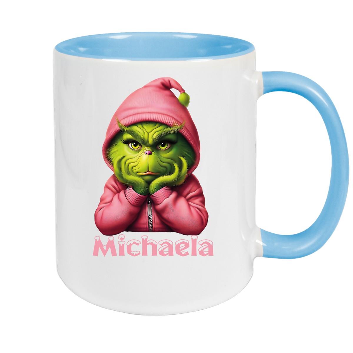 Tasse Wunschname Weihnachten Grinch 10 Keramik Kinderbecher versch. Farben