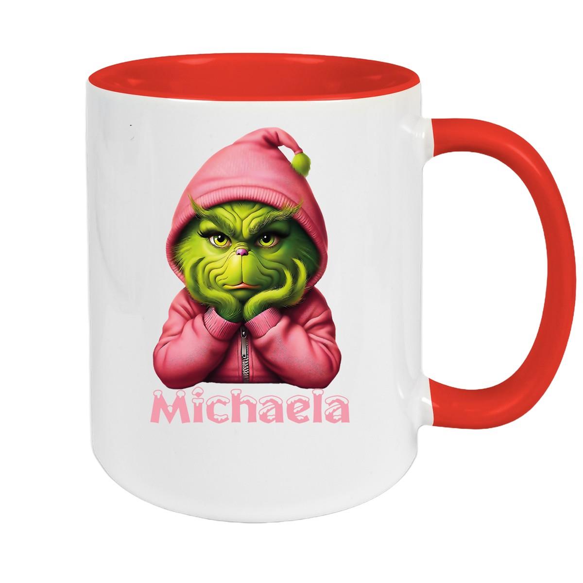 Tasse Wunschname Weihnachten Grinch 10 Keramik Kinderbecher versch. Farben
