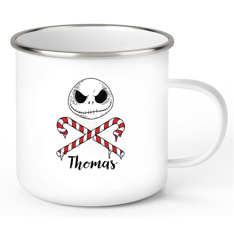Tasse Wunschname Weihnachten Nightmare before Christmas 1 Emaille