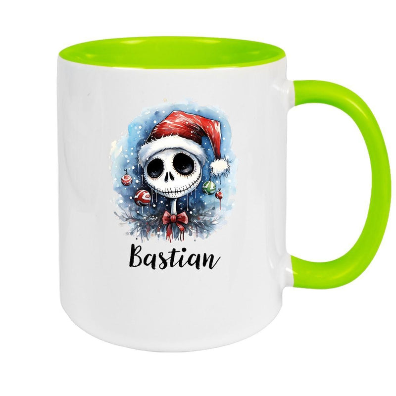 Tasse Wunschname Weihnachten Nightmare before Christmas 2 Keramik Becher versch. Farben