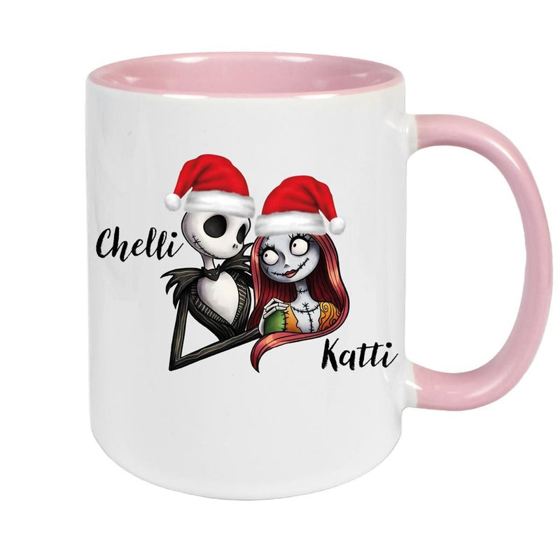 Tasse Wunschname Weihnachten Skull Nightmare before Christmas 3 Keramik Becher versch. Farben