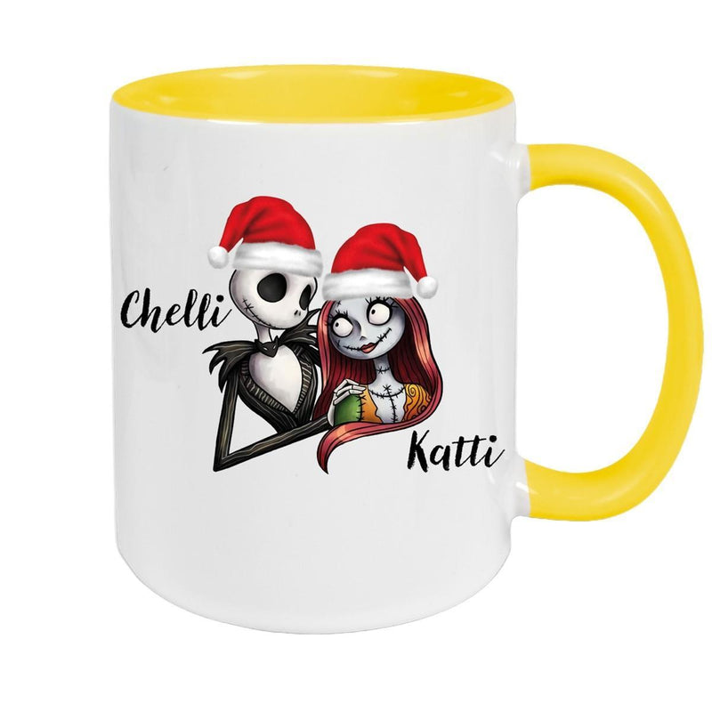 Tasse Wunschname Weihnachten Skull Nightmare before Christmas 3 Keramik Becher versch. Farben