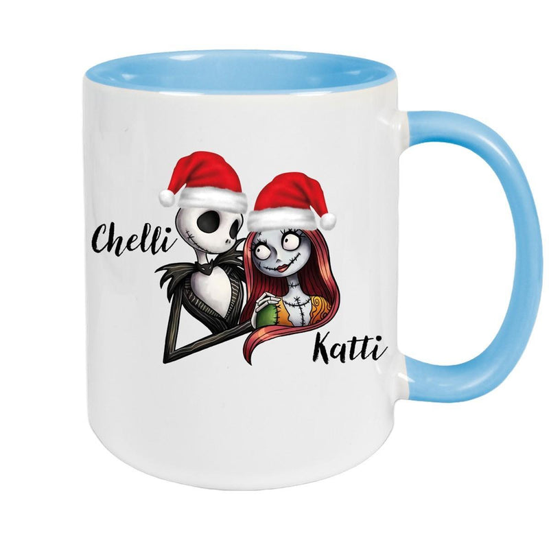 Tasse Wunschname Weihnachten Skull Nightmare before Christmas 3 Keramik Becher versch. Farben