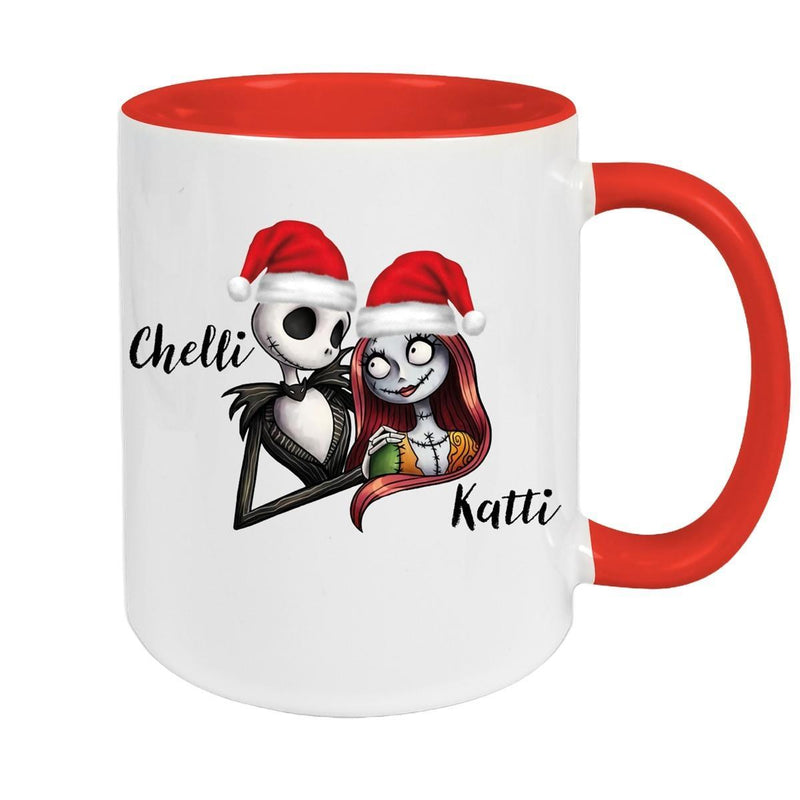 Tasse Wunschname Weihnachten Skull Nightmare before Christmas 3 Keramik Becher versch. Farben