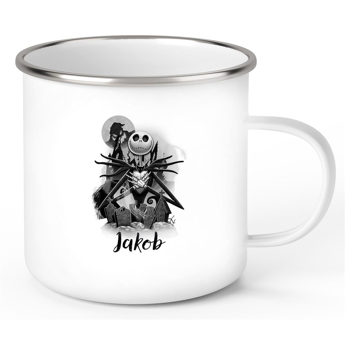 Tasse Wunschname Weihnachten Nightmare before Christmas 4 Emaille Becher