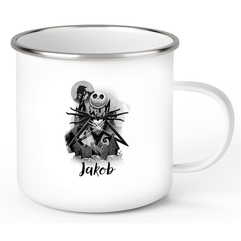 Tasse Wunschname Weihnachten Nightmare before Christmas 4 Emaille Becher