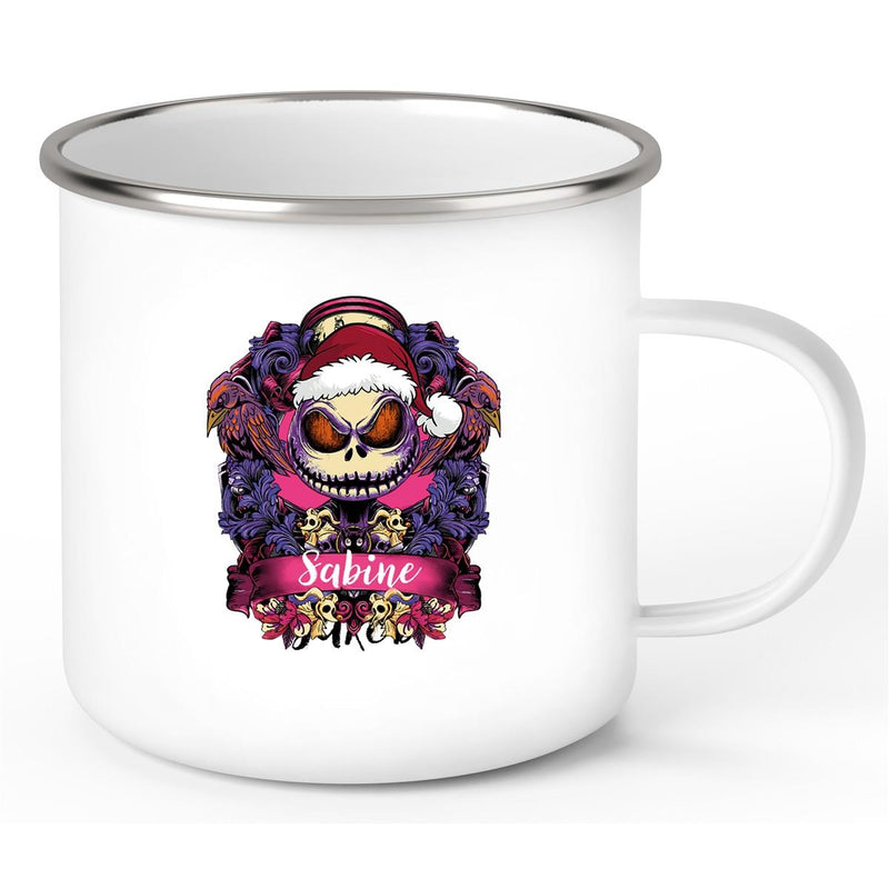 Tasse Wunschname Weihnachten Nightmare before Christmas 5 Emaille Becher