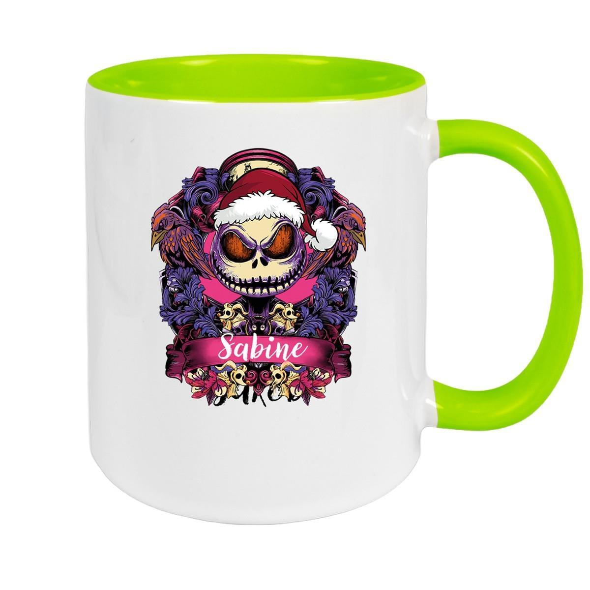 Tasse Wunschname Weihnachten Nightmare before Christmas 5 Keramik Becher versch. Farben