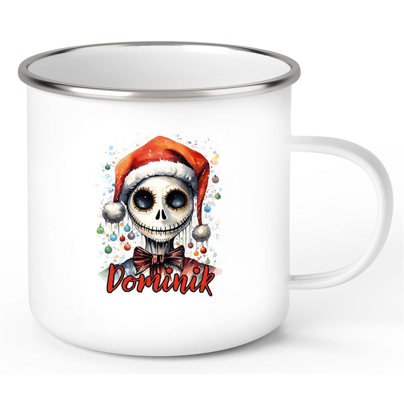Tasse Wunschname Weihnachten Nightmare before Christmas 6 Emaille