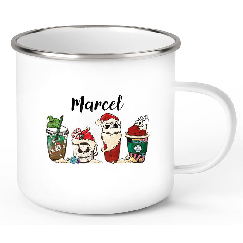 Tasse Wunschname Weihnachten Nightmare before Christmas 9 Emaille