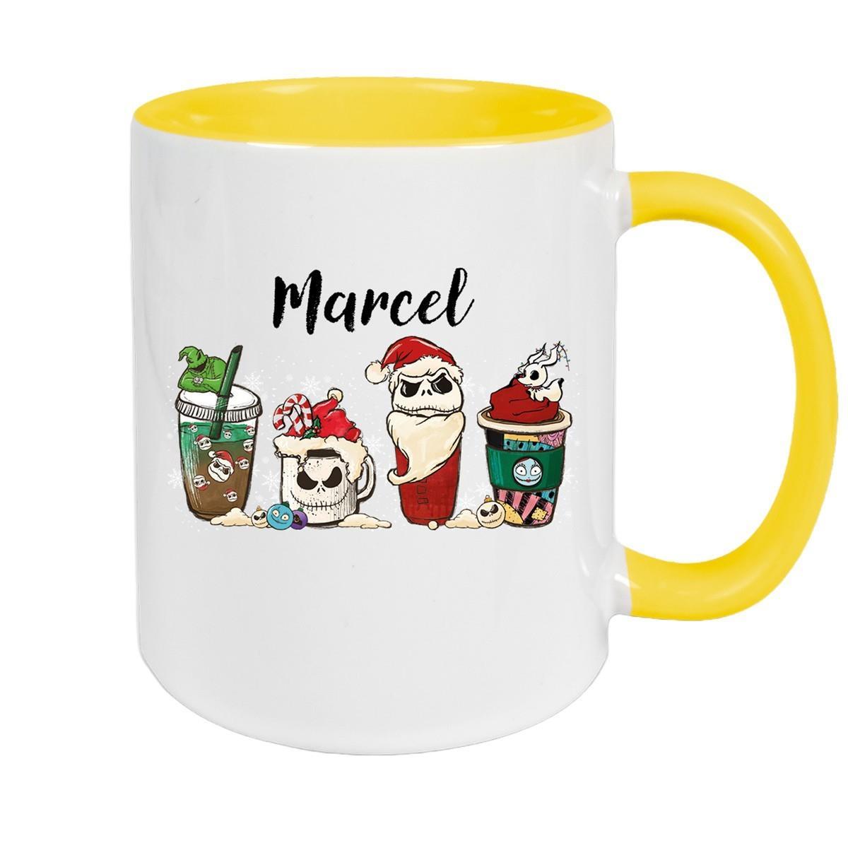 Tasse Wunschname Weihnachten Nightmare before Christmas 9 Keramik Becher versch. Farben