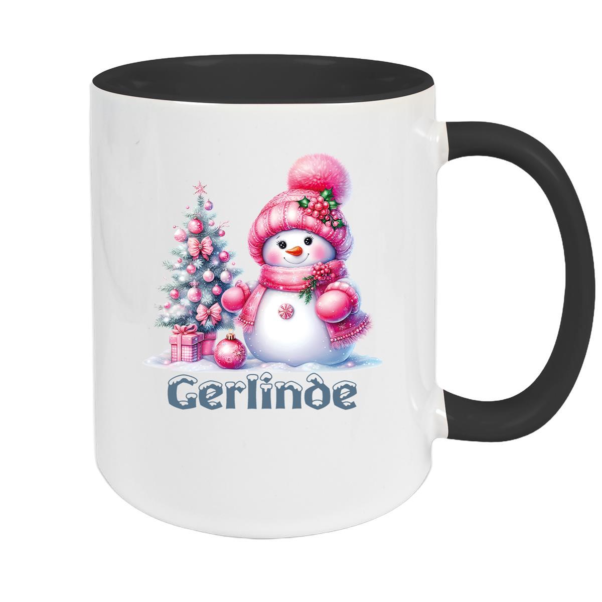 Tasse Wunschname Weihnachten Schneemann 3 Keramik Kinderbecher versch. Farben