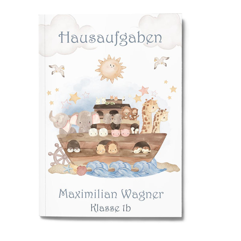 Hausaufgabenheft Arche 1 DIN A5 - 48 Blatt mit Name und Klasse