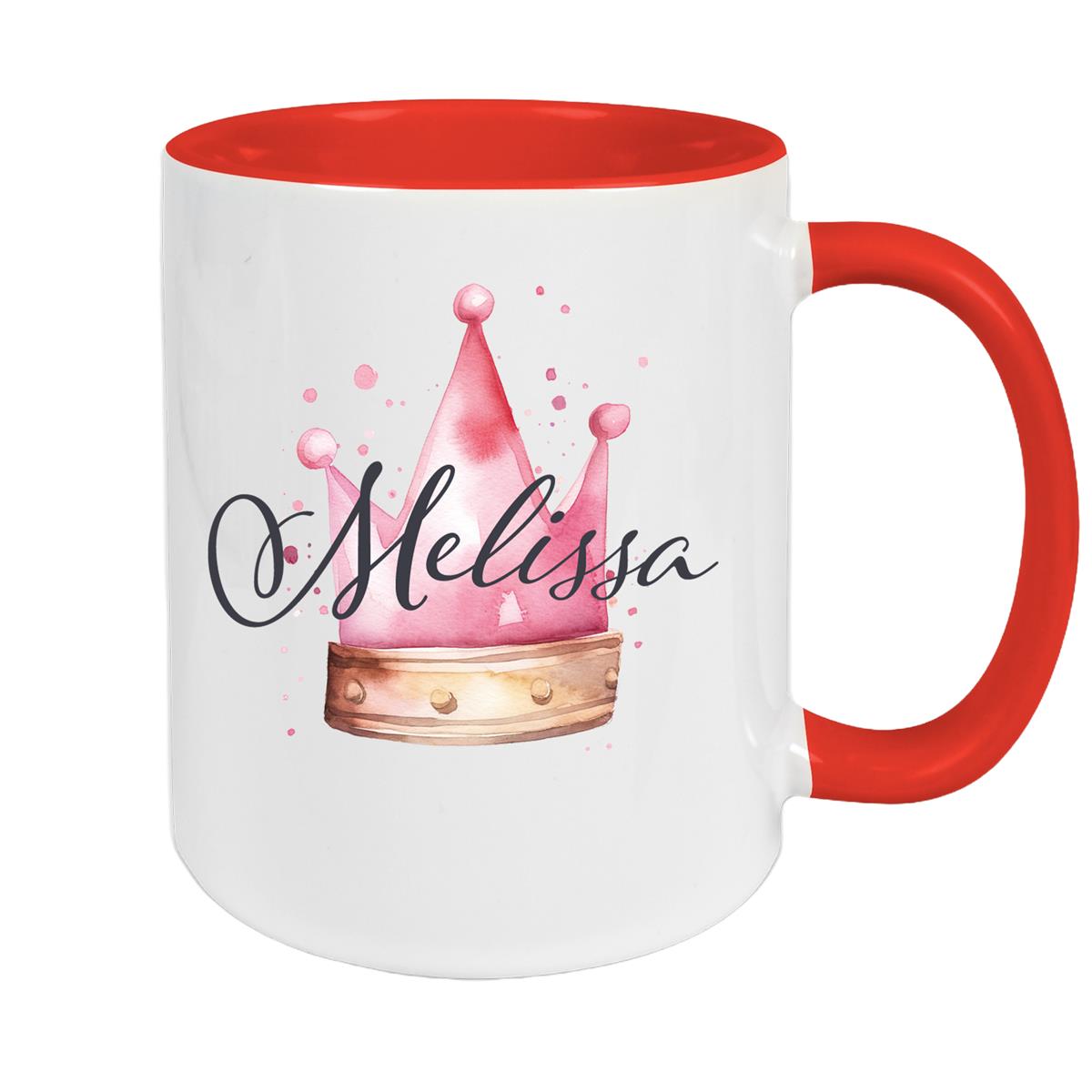 Tasse Krone 1 Wunschname Keramik Kinderbecher personalisiert versch. Farben
