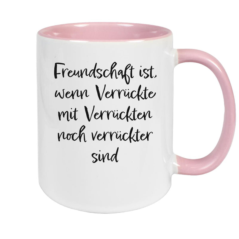 Tasse Freundschaft Liebe Sprüche 1 Keramik versch. Farben