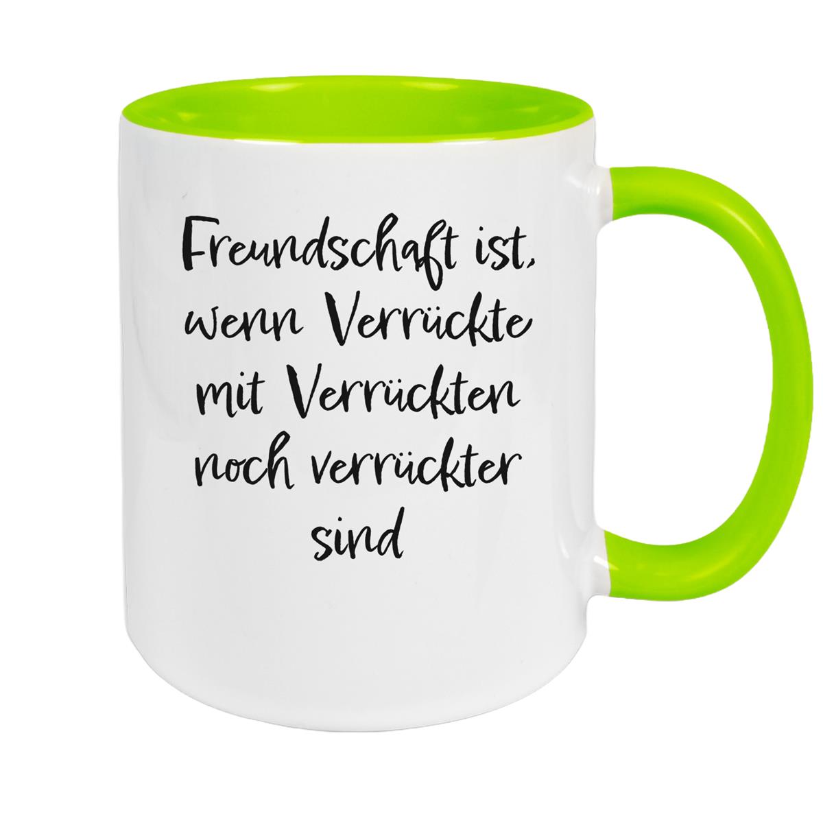 Tasse Freundschaft Liebe Sprüche 1 Keramik versch. Farben