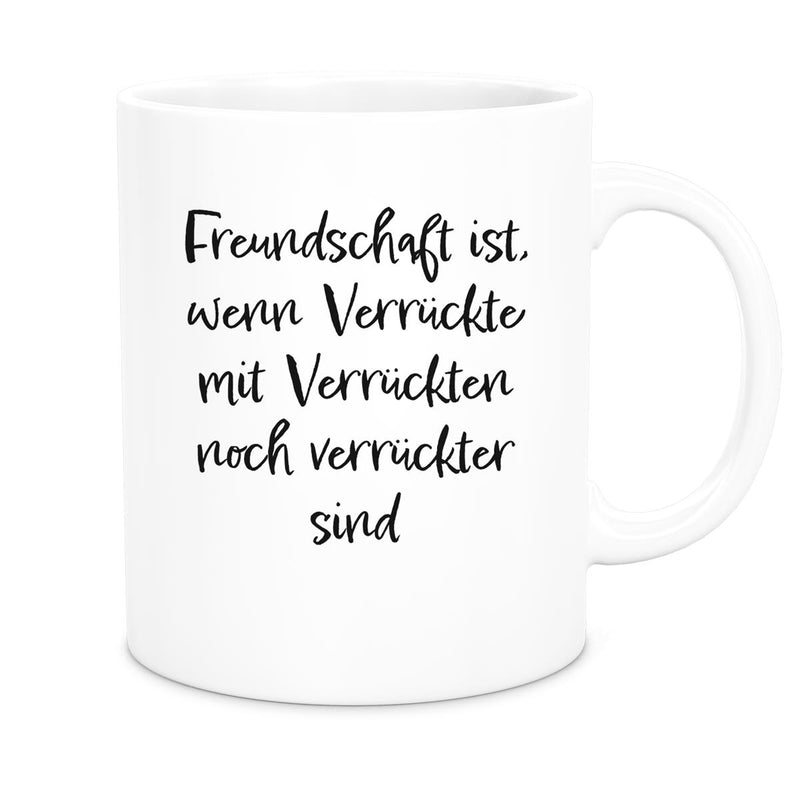 Tasse Freundschaft Liebe Sprüche 1 Keramik versch. Farben