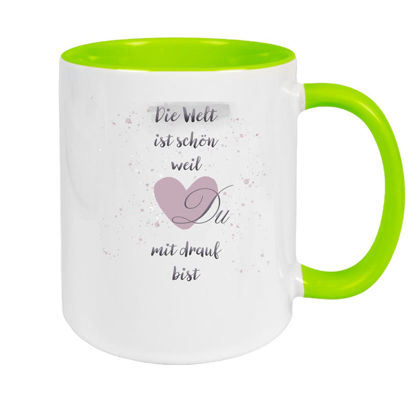 Tasse Freundschaft Liebe Sprüche 2 Keramik versch. Farben