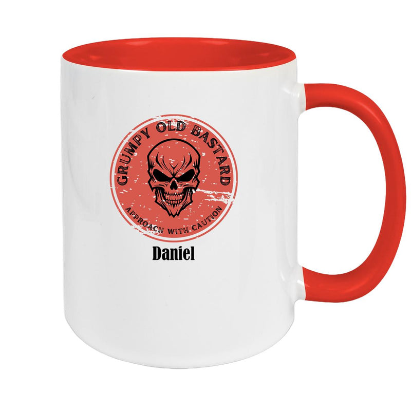 Tasse Wunschname Grumpy Old Bastard Keramik versch. Farben