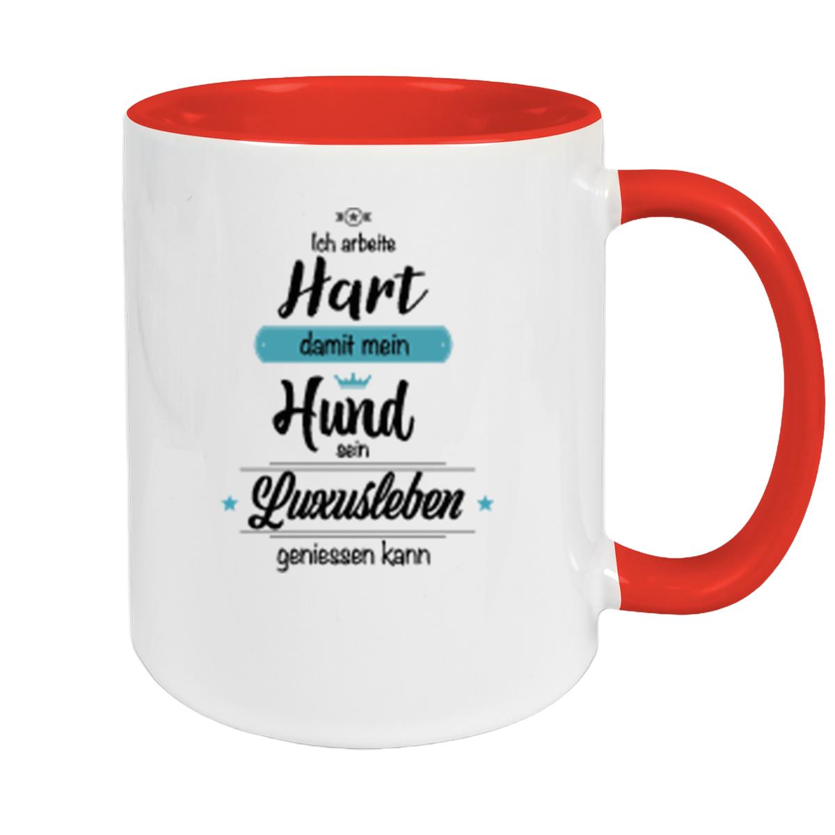 Tasse Spruch-Hund 1 Keramik versch. Farben
