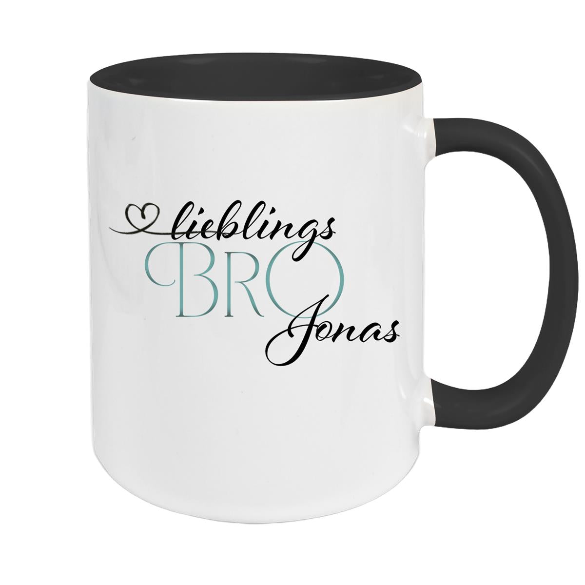 Tasse Wunschname Lieblings-Bro 1 personalisiert Keramik Becher versch. Farben