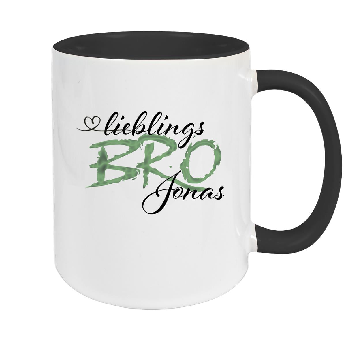 Tasse Wunschname Lieblings-BRO 2 personalisiert Keramik Becher versch. Farben