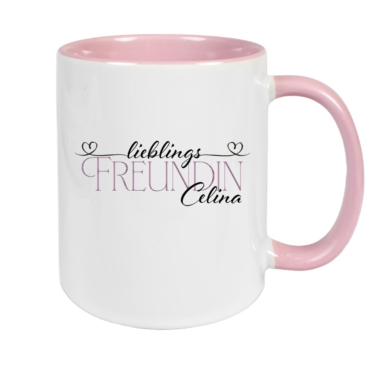 Tasse Wunschname Lieblings-Freundin 1 personalisiert Keramik Becher versch. Farben