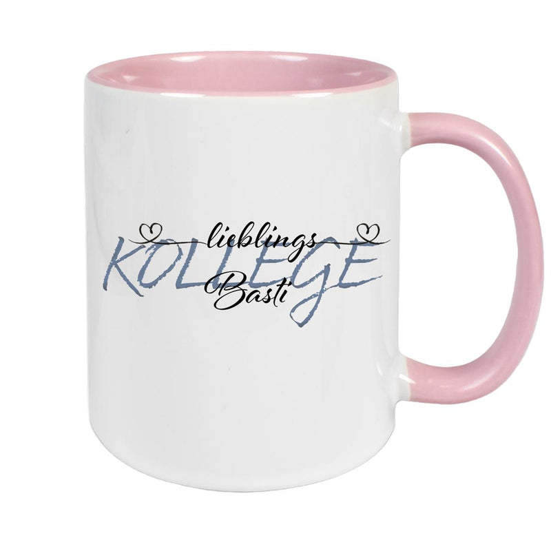 Tasse Wunschname Lieblings-Kollege 2 personalisiert Keramik Becher versch. Farben