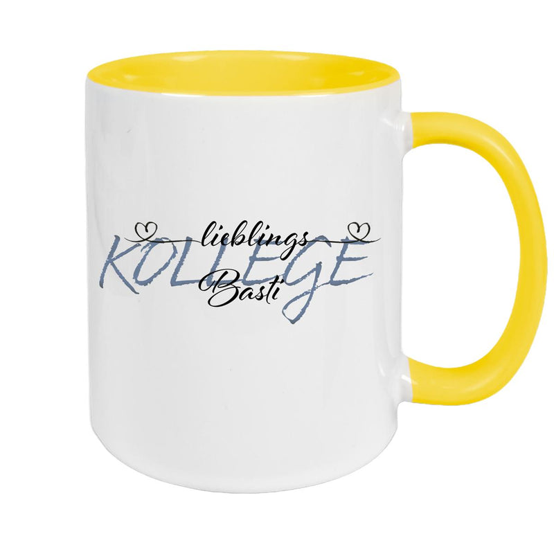 Tasse Wunschname Lieblings-Kollege 2 personalisiert Keramik Becher versch. Farben