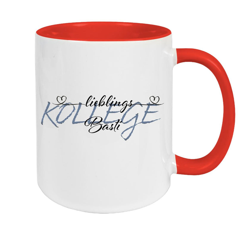 Tasse Wunschname Lieblings-Kollege 2 personalisiert Keramik Becher versch. Farben