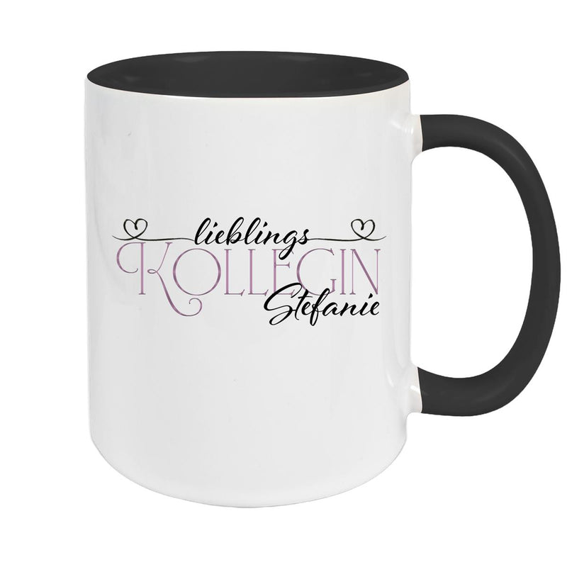 Tasse Wunschname Lieblings-Kollegin 1 personalisiert Keramik Becher versch. Farben