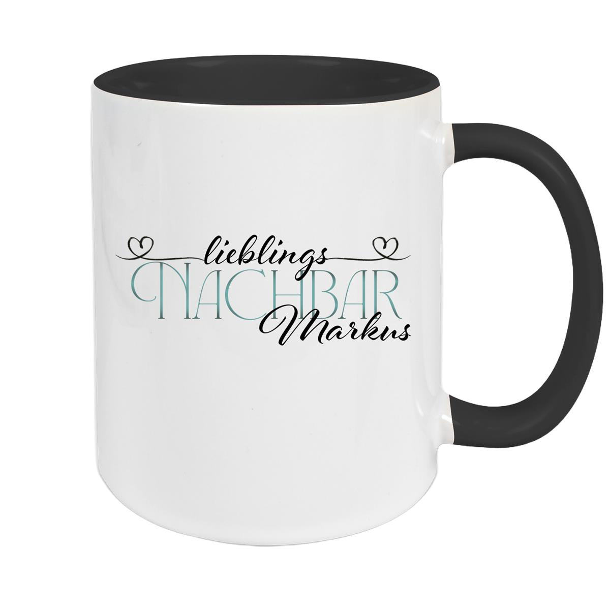 Tasse Wunschname Lieblings-Nachbar 1 personalisiert Keramik Becher versch. Farben
