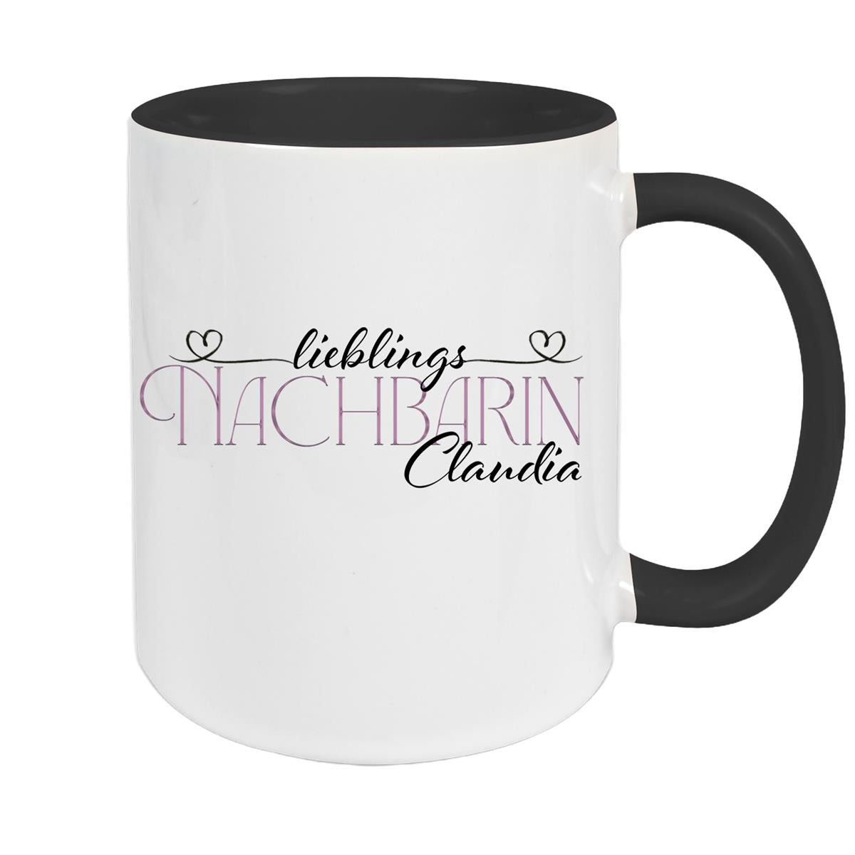 Tasse Wunschname Lieblings-Nachbarin 1 personalisiert Keramik Becher versch. Farben