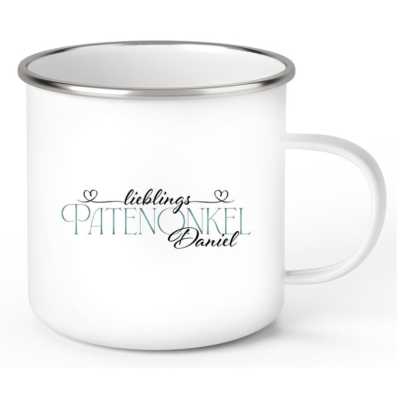 Tasse Wunschname Lieblings-Patenonkel 1 Emaille personalisiert