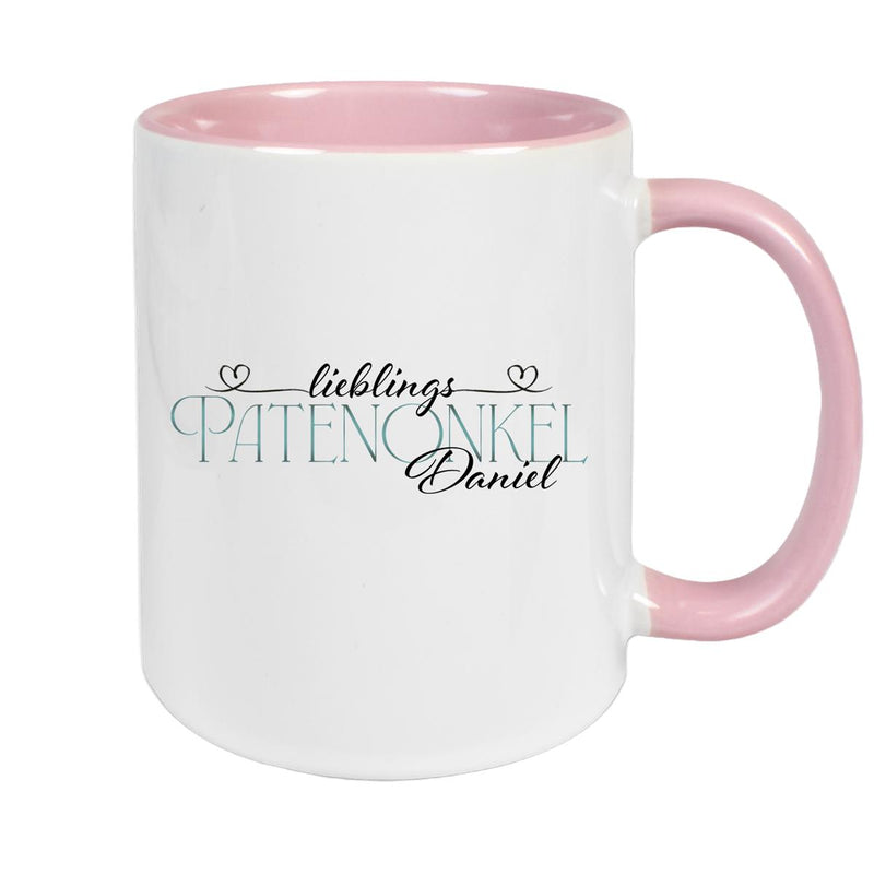 Tasse Wunschname Lieblings-Patenonkel 1 personalisiert Keramik Becher versch. Farben