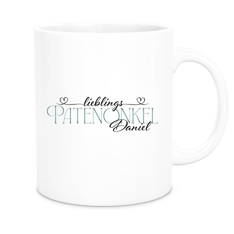 Tasse Wunschname Lieblings-Patenonkel 1 personalisiert Keramik Becher versch. Farben