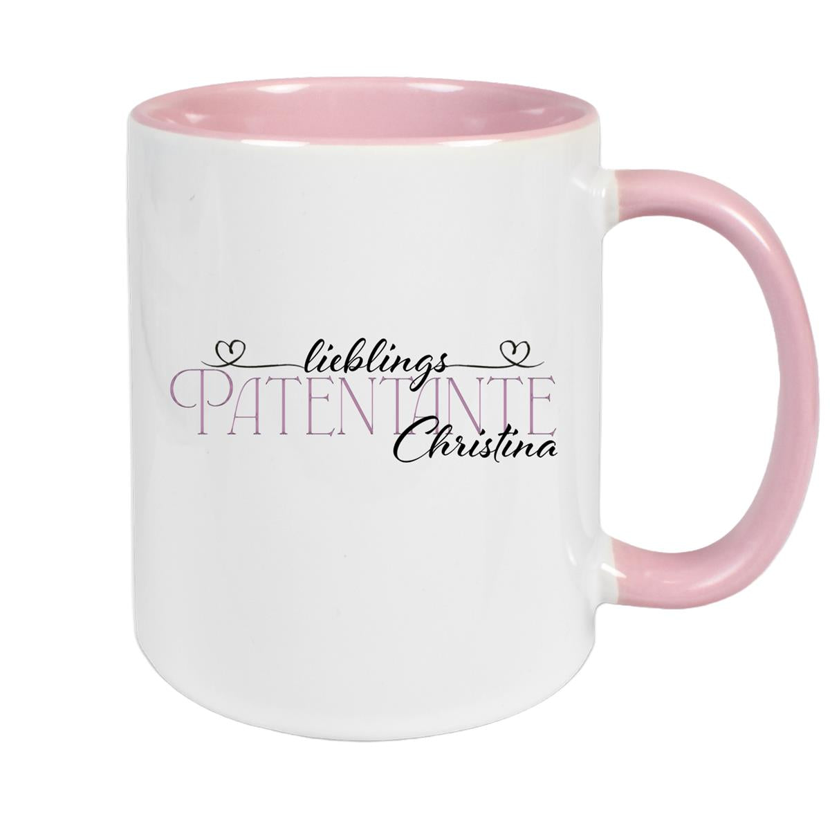 Tasse Wunschname Lieblings-Patentante 1 personalisiert Keramik Becher versch. Farben