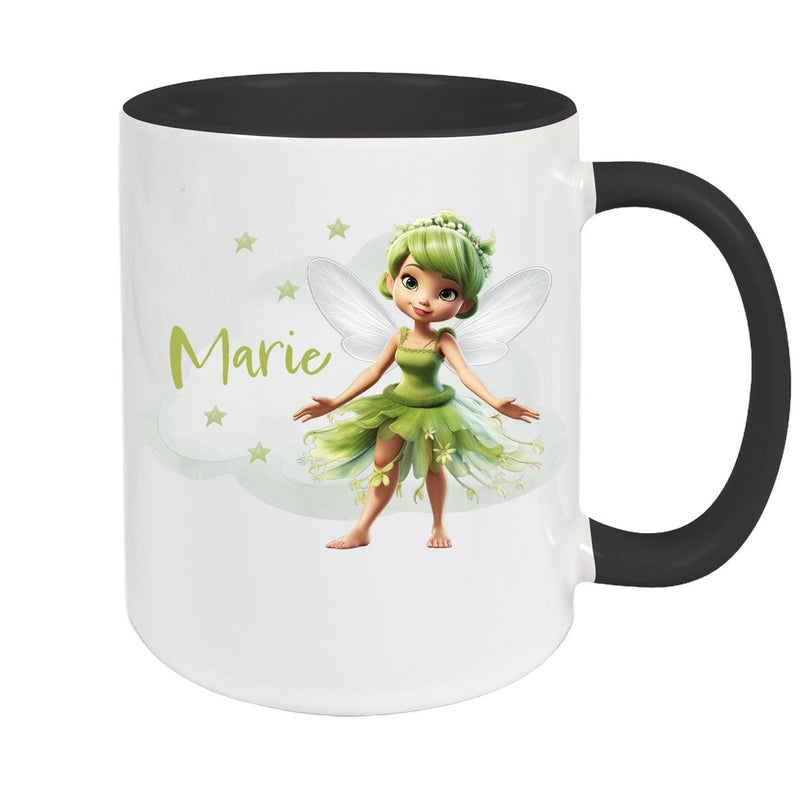 Tasse Fee 3 Wunschname Keramik Kinderbecher personalisiert versch. Farben