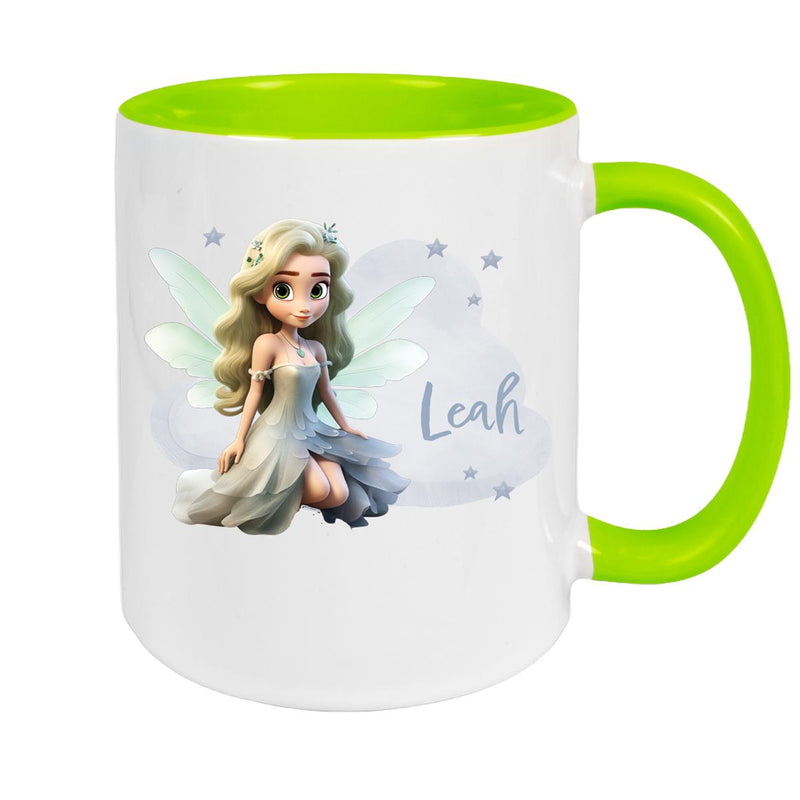 Tasse Fee 4 Wunschname Keramik Kinderbecher personalisiert versch. Farben
