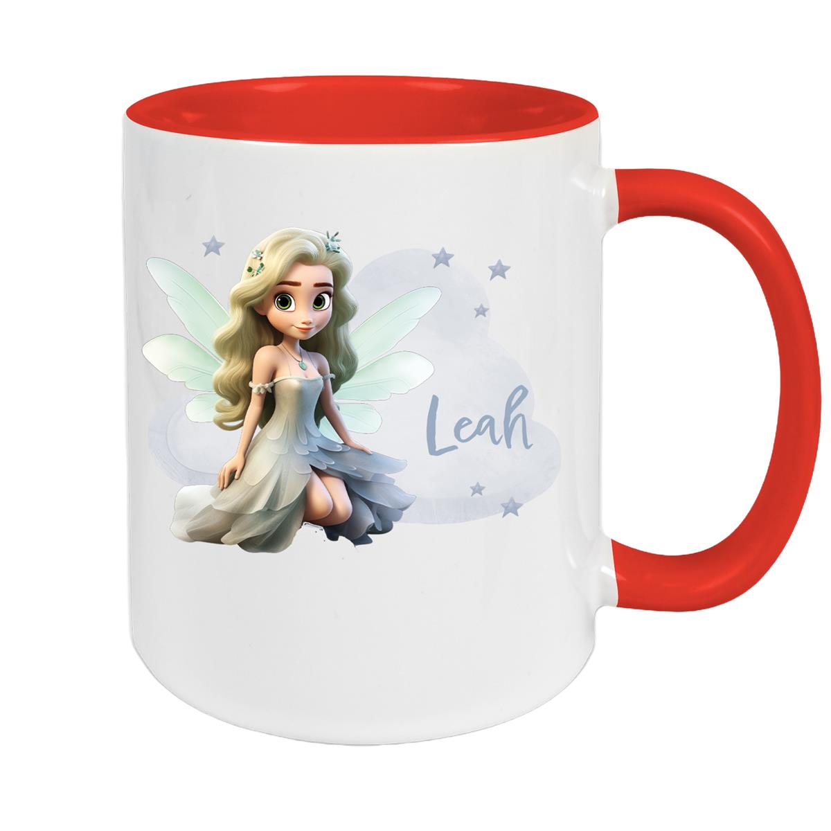 Tasse Fee 4 Wunschname Keramik Kinderbecher personalisiert versch. Farben