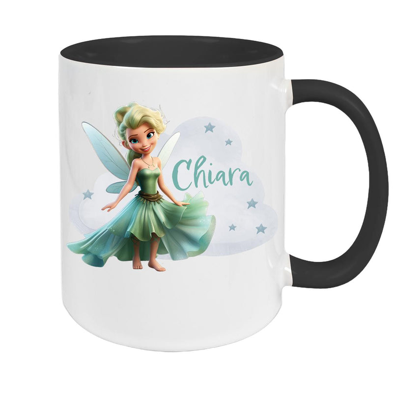 Tasse Fee 5 Wunschname Keramik Kinderbecher personalisiert versch. Farben