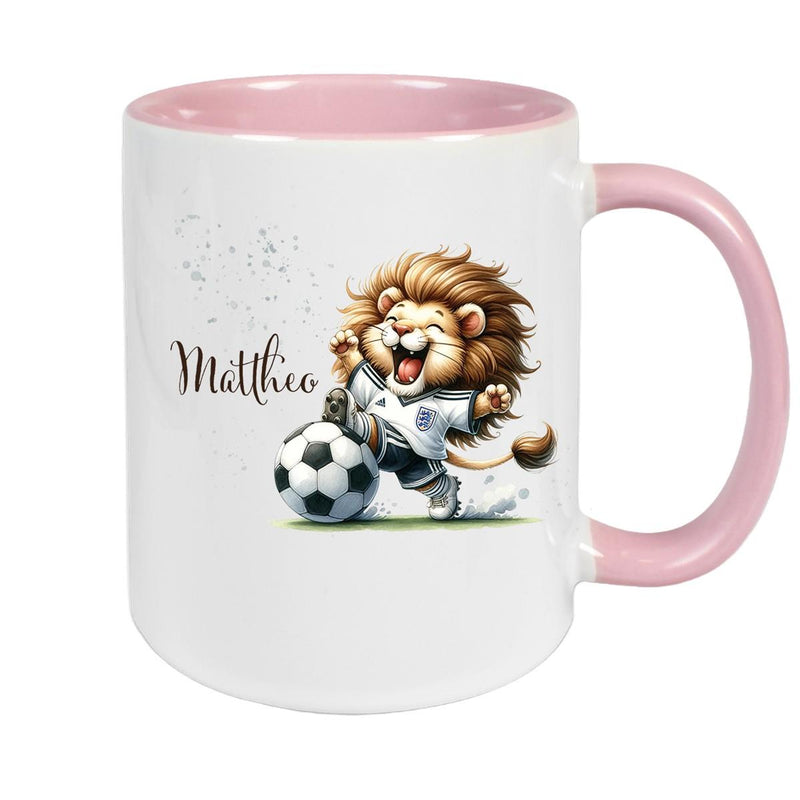 Tasse Fußball 9 Wunschname Keramik Kinderbecher personalisiert versch. Farben
