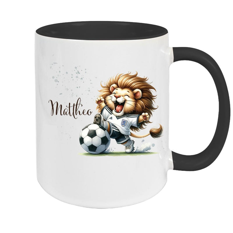 Tasse Fußball 9 Wunschname Keramik Kinderbecher personalisiert versch. Farben
