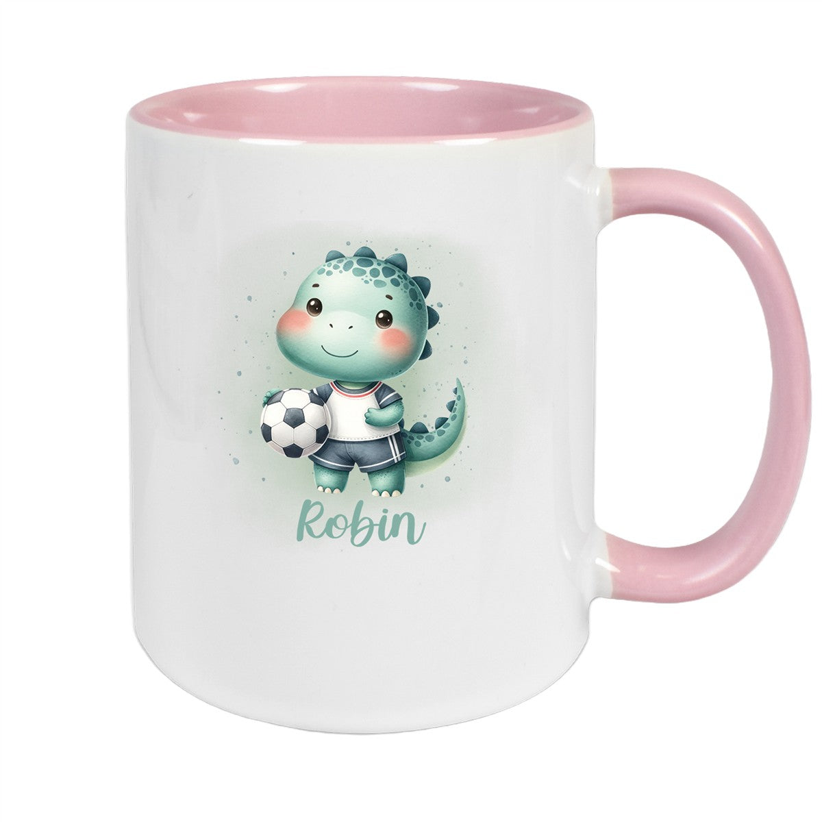 Tasse Wunschname Fußball 15 Personalisiert Keramik Kinderbecher versch. Farben