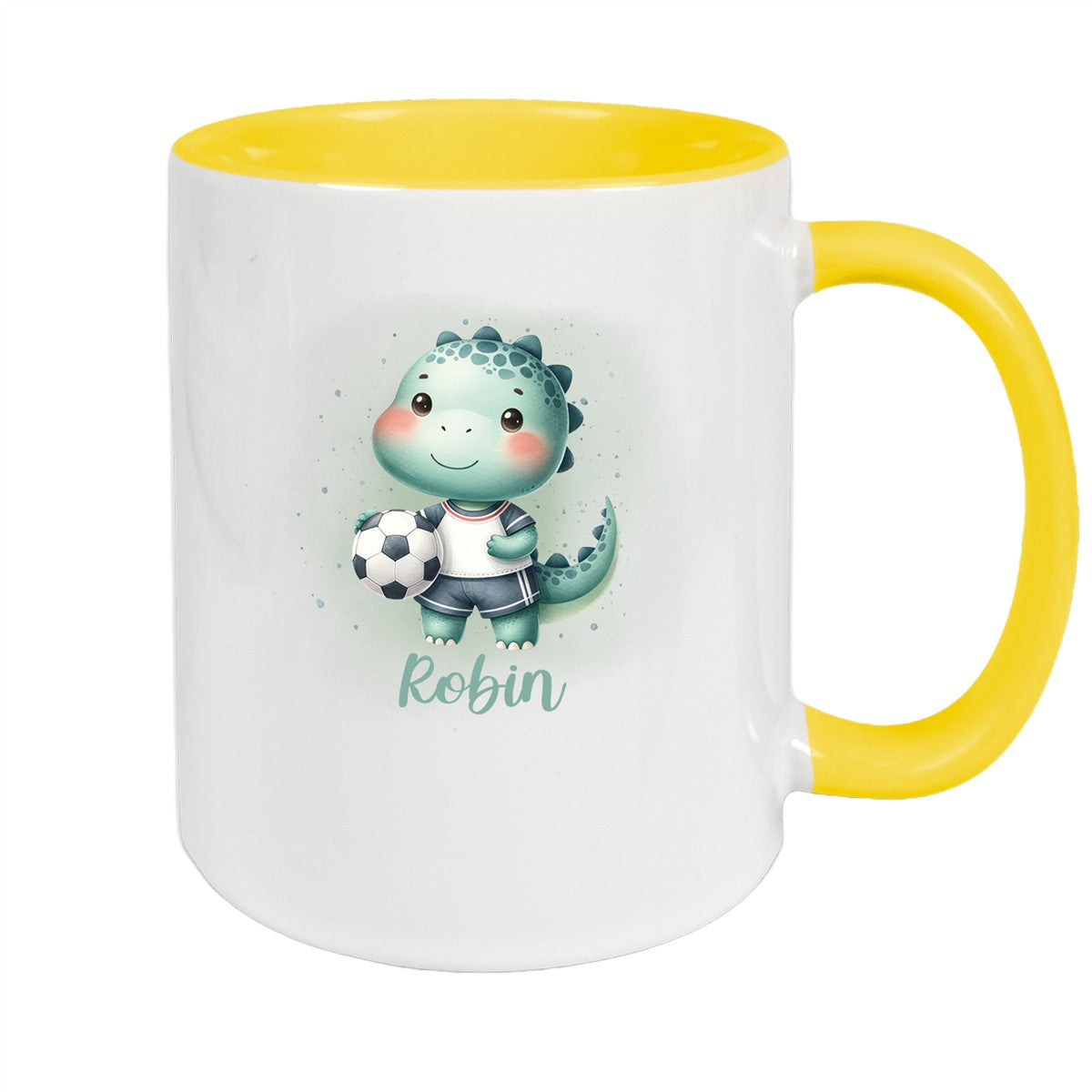 Tasse Wunschname Fußball 15 Personalisiert Keramik Kinderbecher versch. Farben