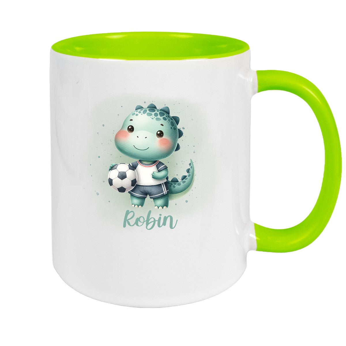 Tasse Wunschname Fußball 15 Personalisiert Keramik Kinderbecher versch. Farben