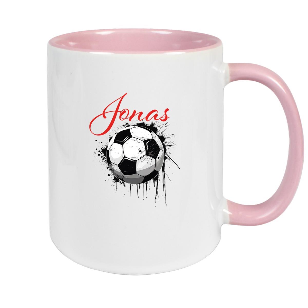 Tasse Wunschname Fußball 19 Personalisiert Keramik Kinderbecher versch. Farben