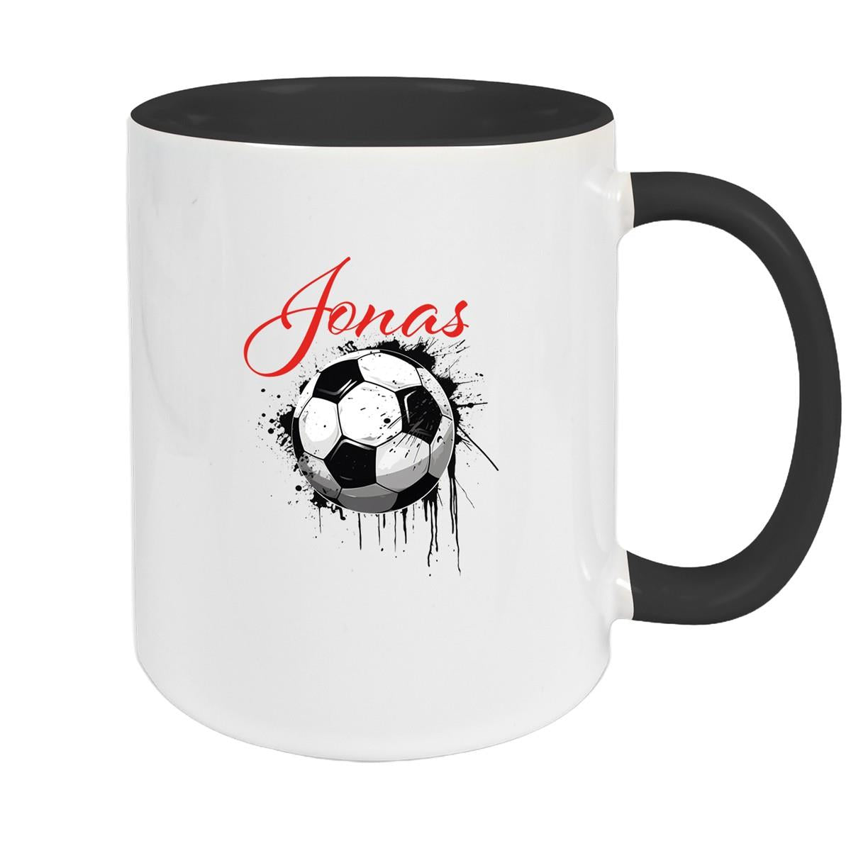 Tasse Wunschname Fußball 19 Personalisiert Keramik Kinderbecher versch. Farben