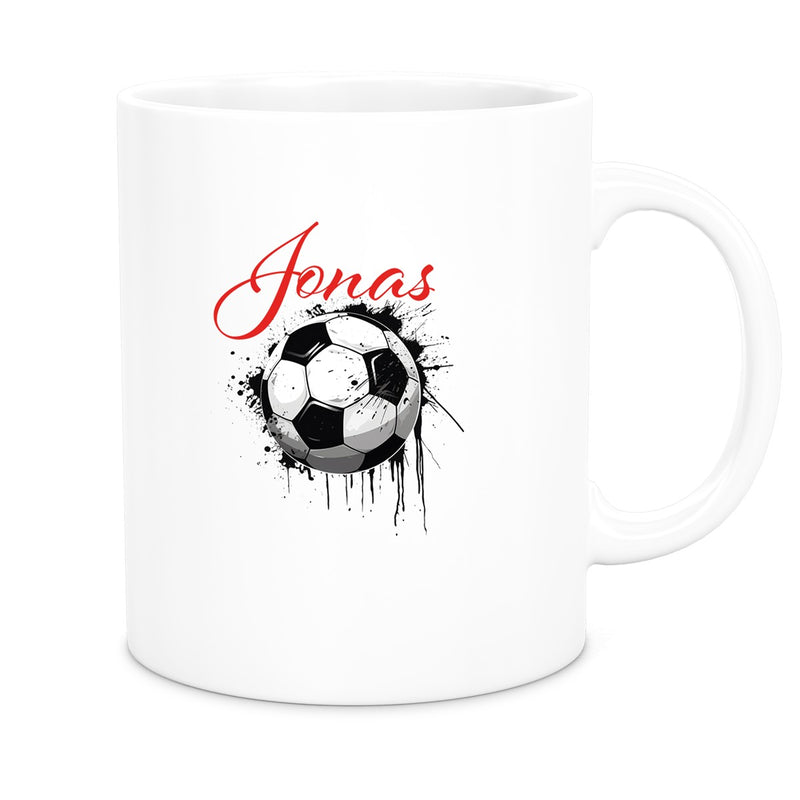 Personalized Football Mug 19 with Custom Name, Ceramic Children's Mug, various colors